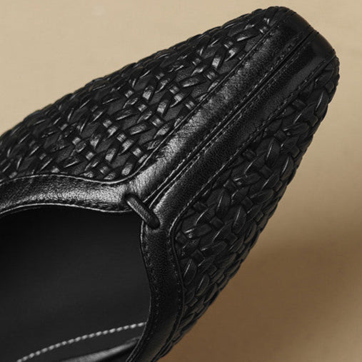 Womens Genuine Leather Heels Classic Fit