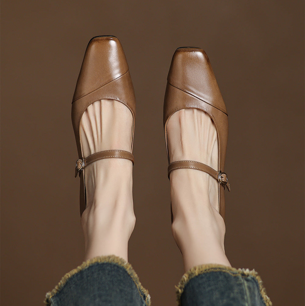 Womens Heels Genuine Leather Classic Fit