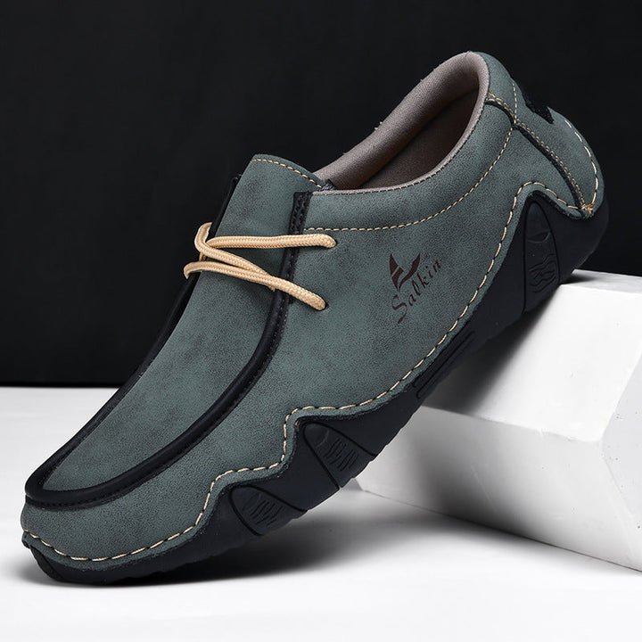 Mens Leather Loafers Classic Slip-On