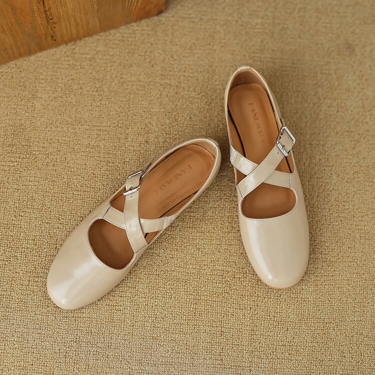 Womens Genuine Leather Shoes Classic Fit