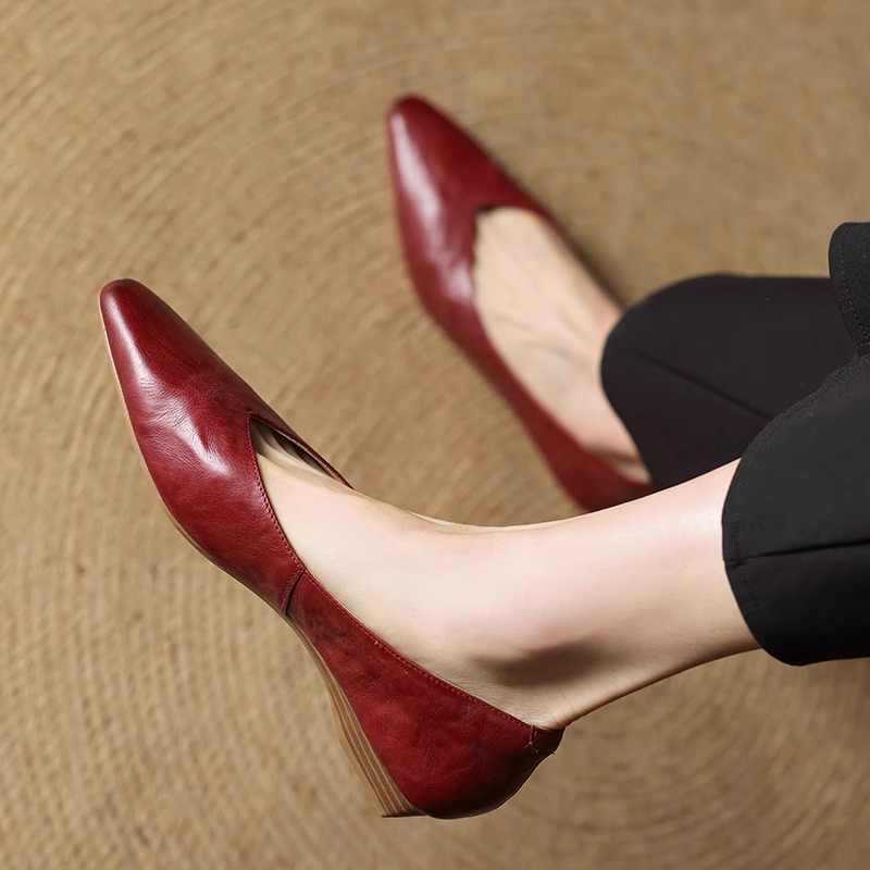 Womens Genuine Leather Mules Slip-On Comfortable