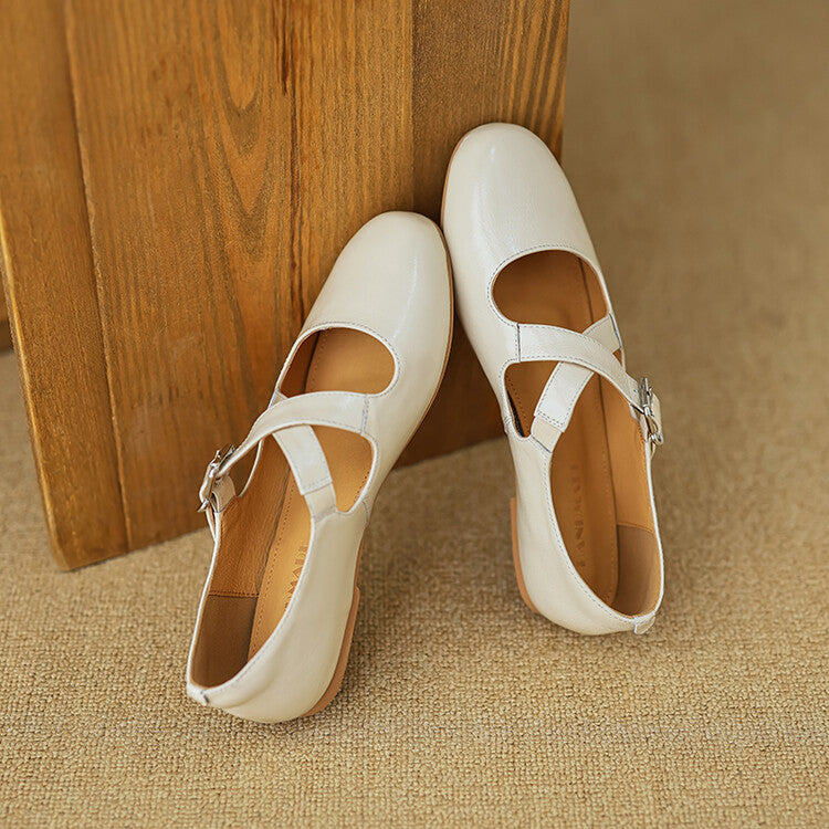 Womens Genuine Leather Shoes Classic Fit