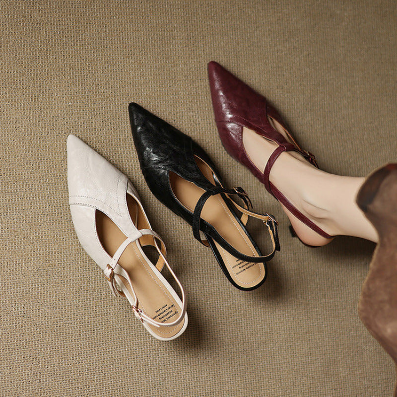 Womens Heels Genuine Leather Classic Fit