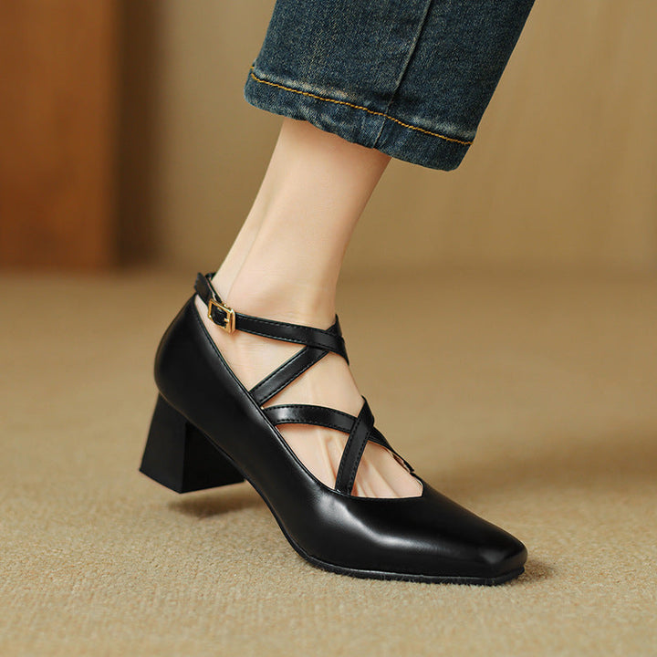 Womens Leather Heels Classic Fit