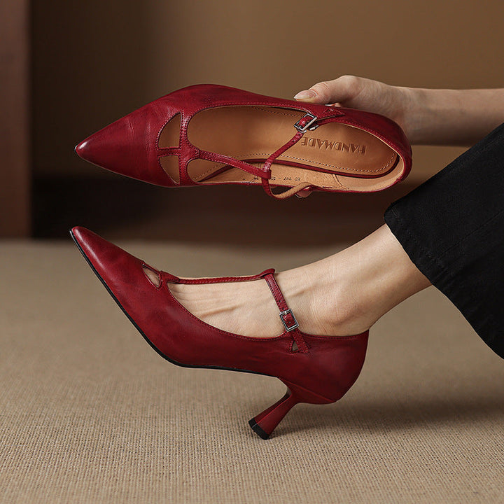 Womens Pumps Genuine Leather Classic Fit - BritishMode
