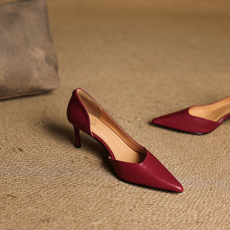 Womens Heels Genuine Leather Classic Fit