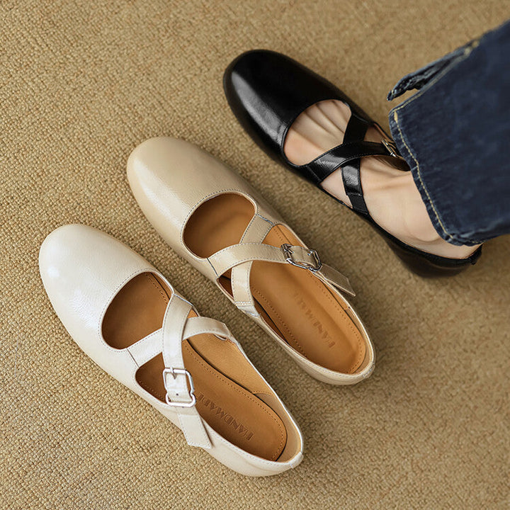 Womens Genuine Leather Shoes Classic Fit