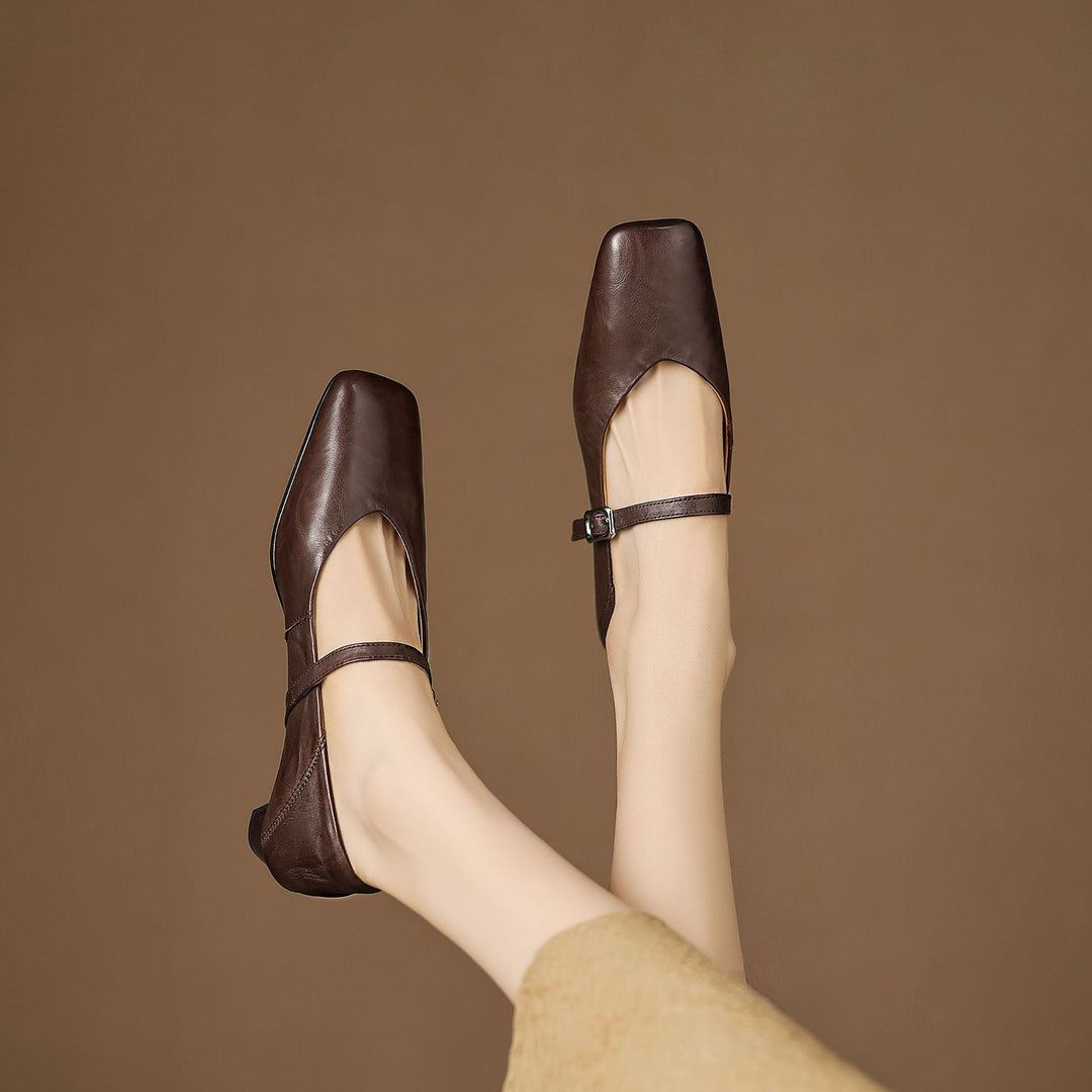 Womens Flats Genuine Leather Slip-On