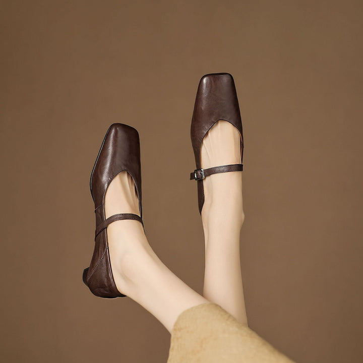 Womens Flats Genuine Leather Slip-On