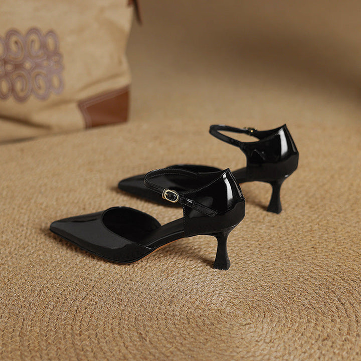 Womens Genuine Leather Heels Classic Fit