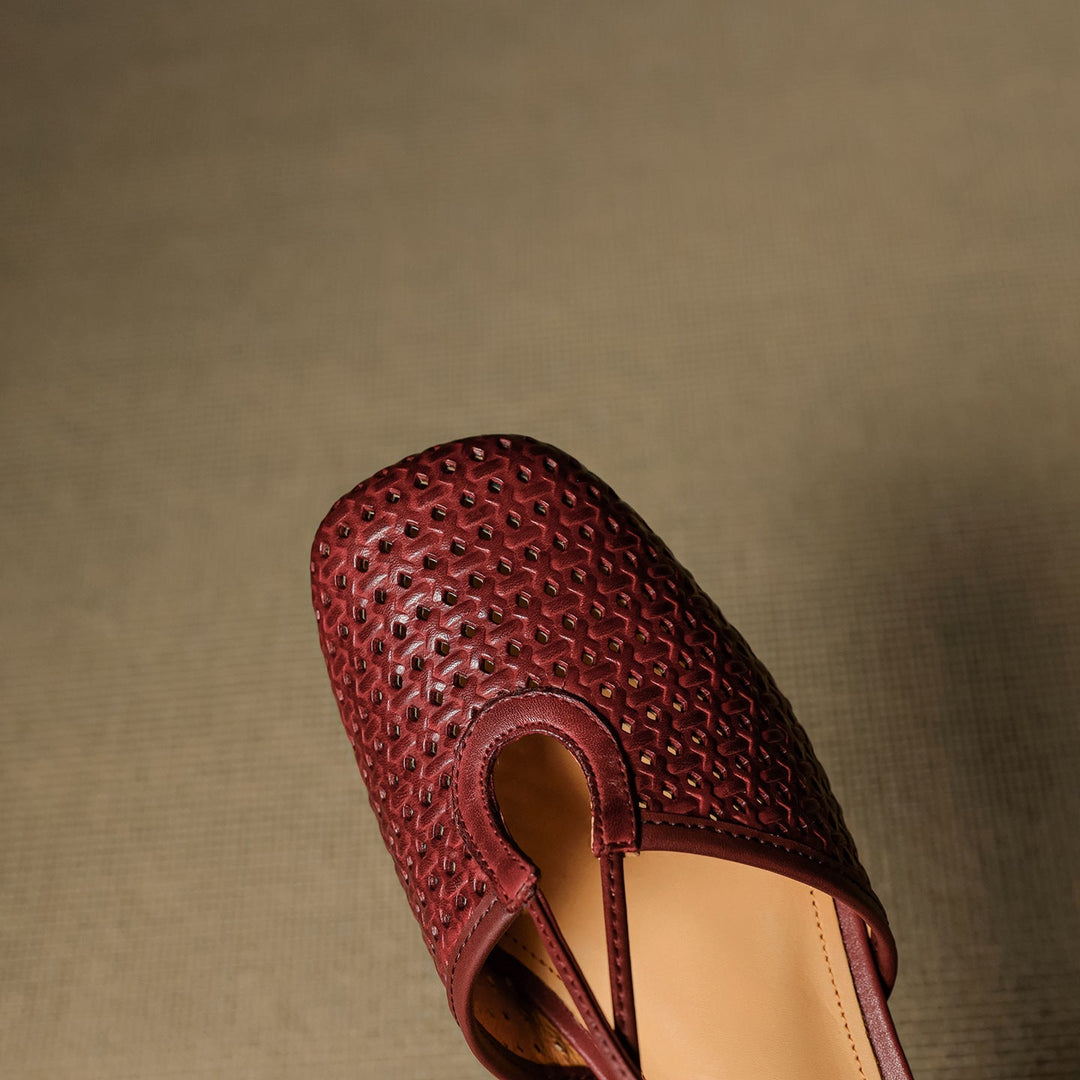 Womens Slingback Shoes Genuine Leather Classic Fit