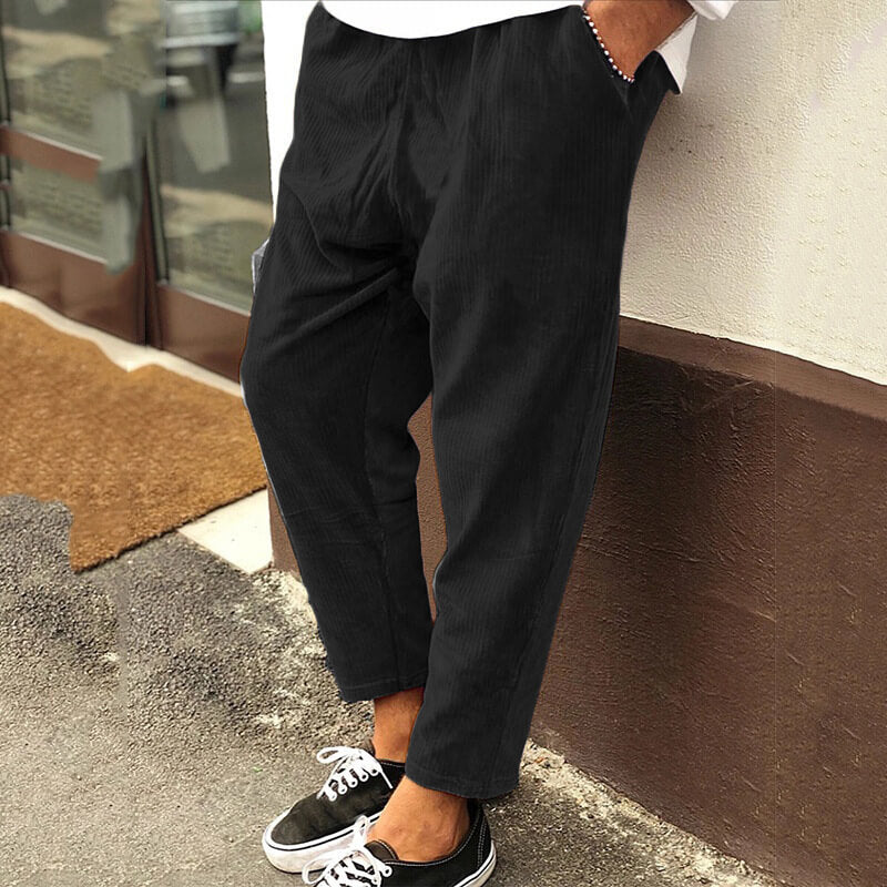 Mens Corduroy Pants Comfortable Relaxed Fit