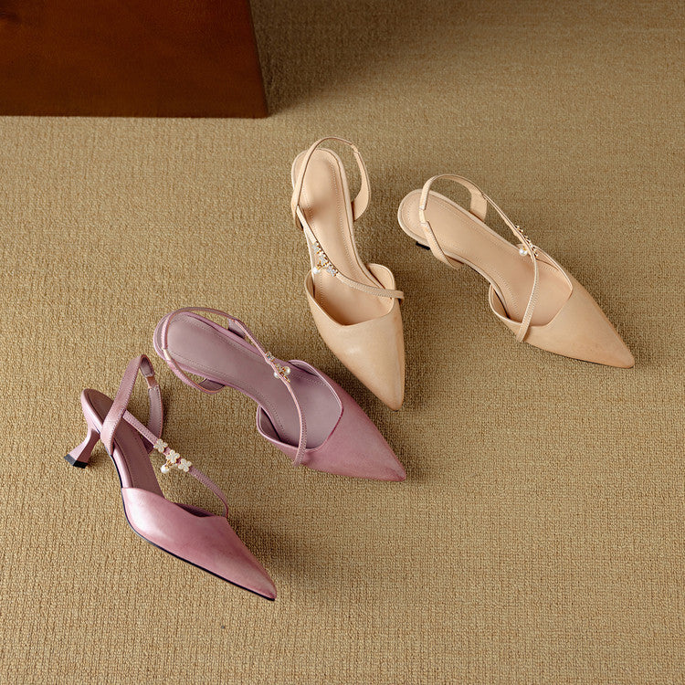 Womens Heels Genuine Leather Classic Fit