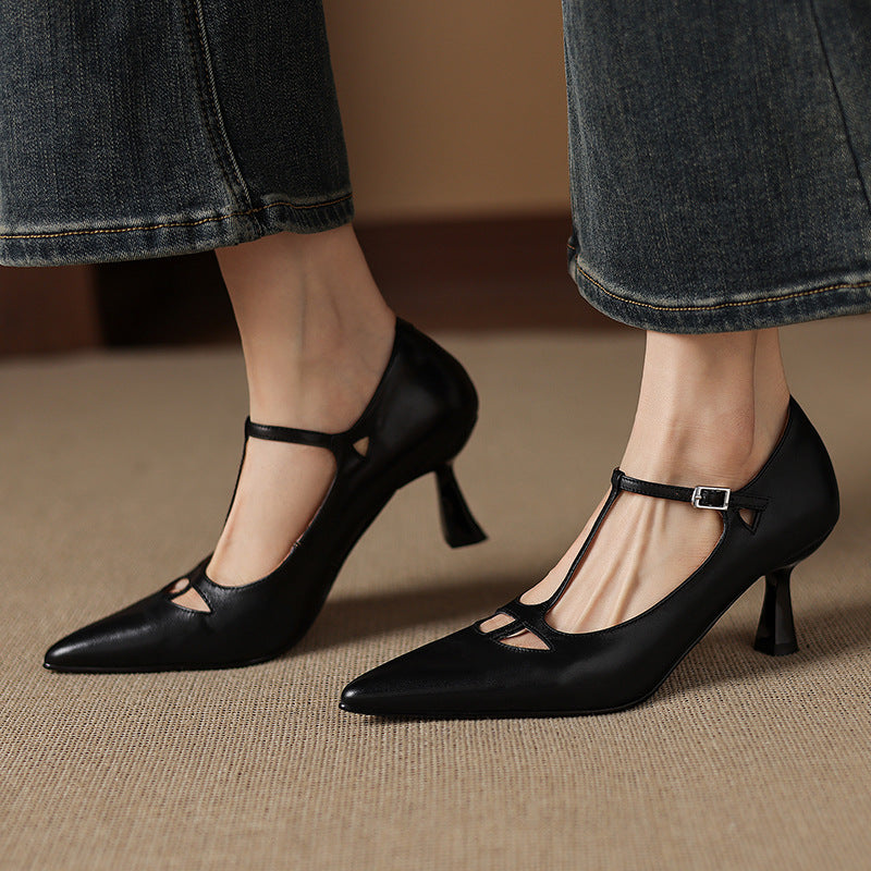 Womens Pumps Genuine Leather Classic Fit
