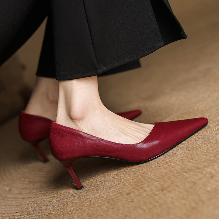 Womens Heels Genuine Leather Classic Fit