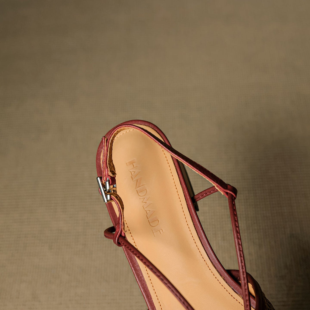 Womens Slingback Shoes Genuine Leather Classic Fit