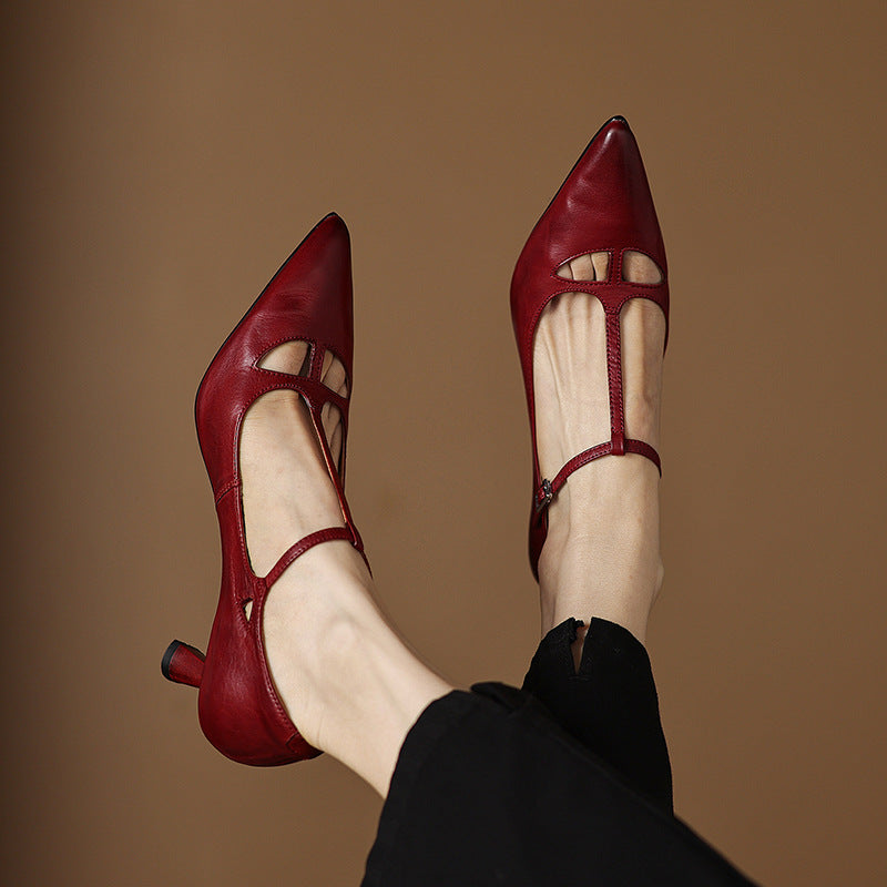 Womens Pumps Genuine Leather Classic Fit