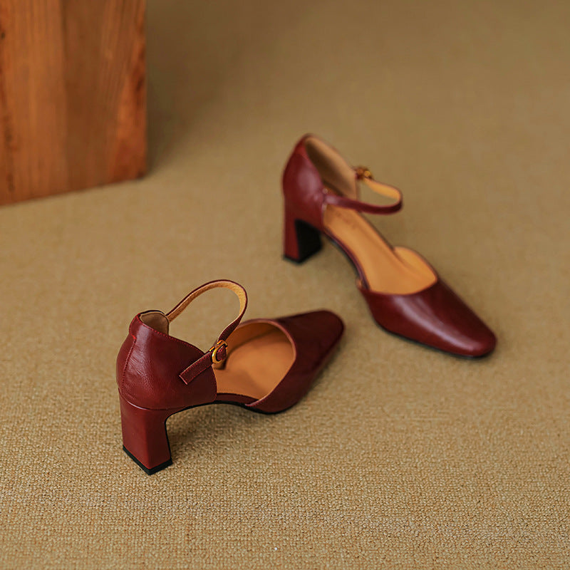 Womens Heels Genuine Leather Classic Fit