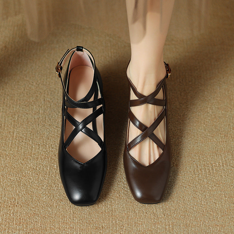 Womens Leather Heels Classic Fit