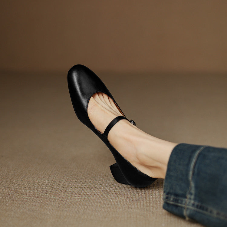 Womens Pumps Genuine Leather Classic Fit