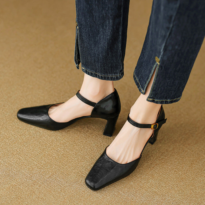 Womens Heels Genuine Leather Classic Fit