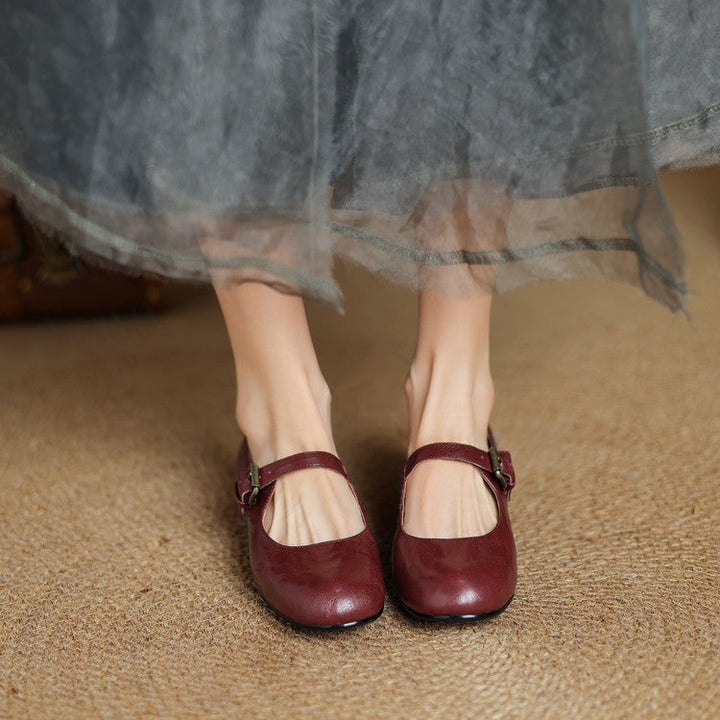 Womens Genuine Leather Shoes Classic Fit