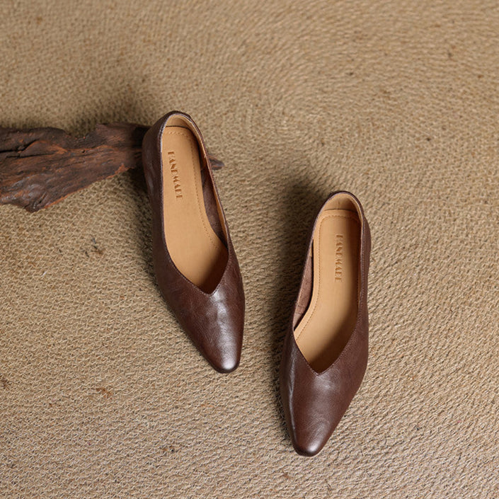 Womens Genuine Leather Mules Slip-On Comfortable