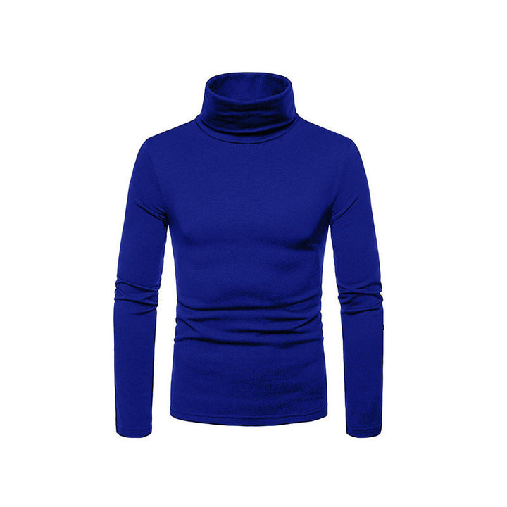 Mens Turtleneck Top Soft Knit Form Fitting