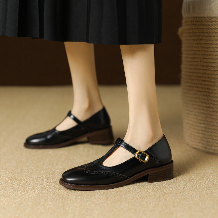 Womens Genuine Leather Shoes Classic Fit