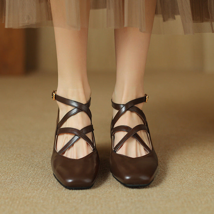 Womens Leather Heels Classic Fit