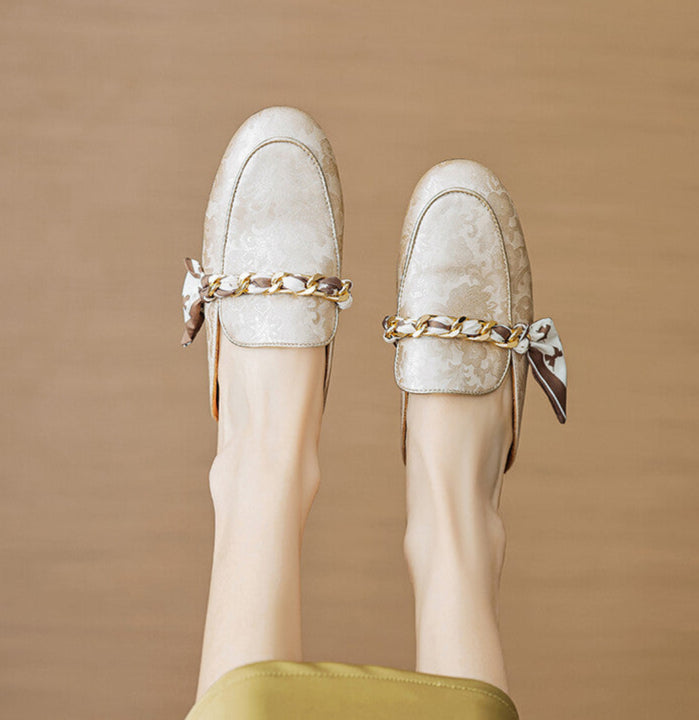 Womens Genuine Leather Mules Slip-On Style