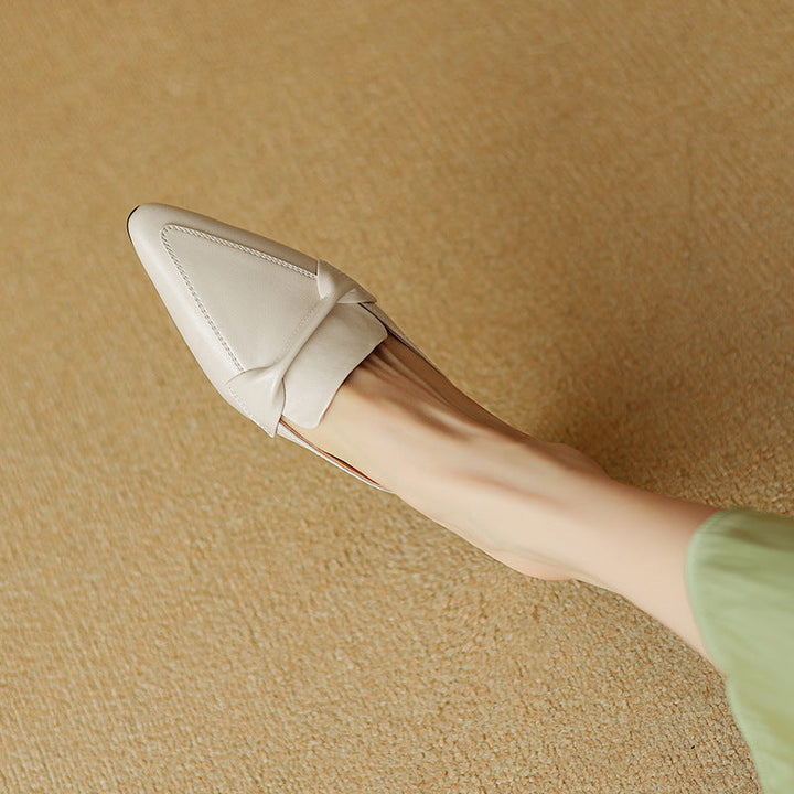 Womens Leather Mules Genuine Leather Slip-On