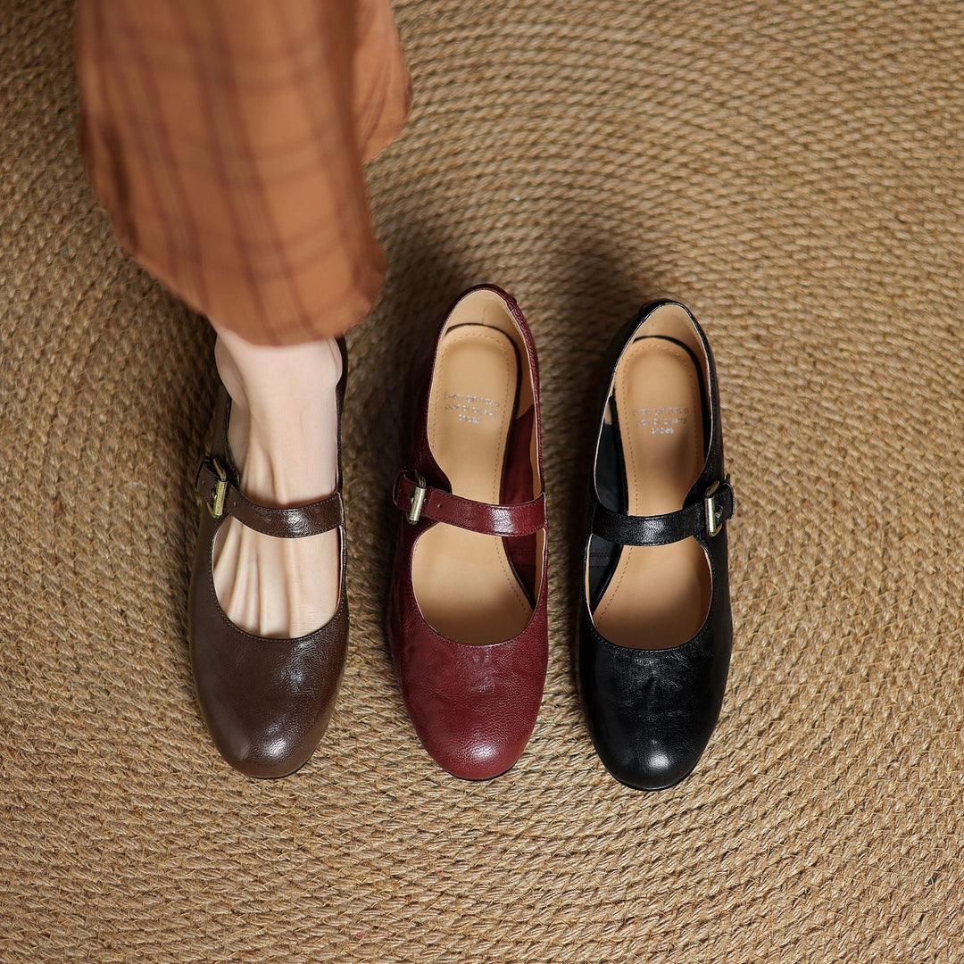 Womens Genuine Leather Shoes Classic Fit