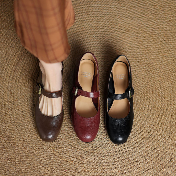 Womens Genuine Leather Shoes Classic Fit