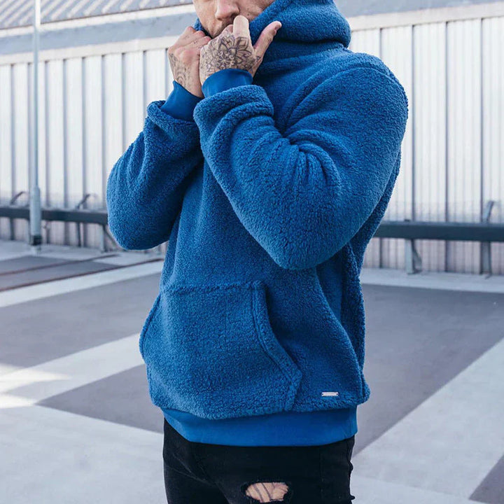 Mens Hoodie Cotton Blend Cozy Casual Fit