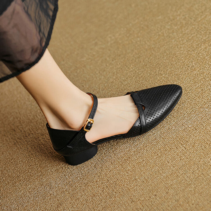 Womens Genuine Leather Heels Classic Fit