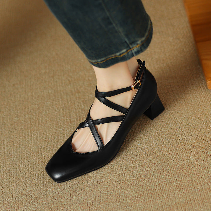 Womens Leather Heels Classic Fit