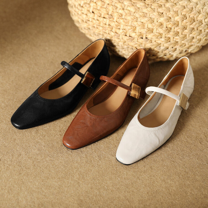 Womens Genuine Leather Pumps Classic Fit