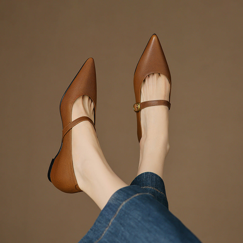 Womens Heels Genuine Leather Classic Fit