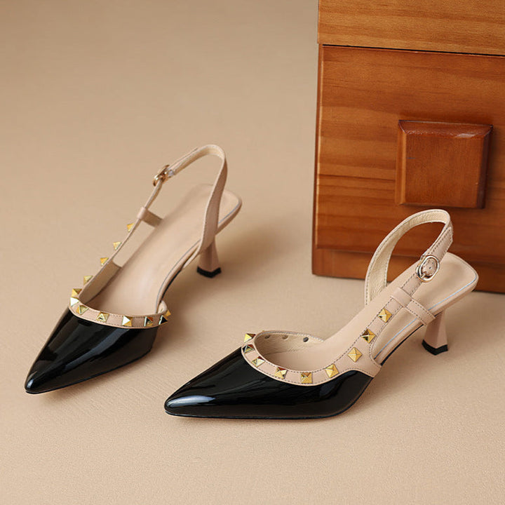 Womens Leather Heels Genuine Material Classic Fit