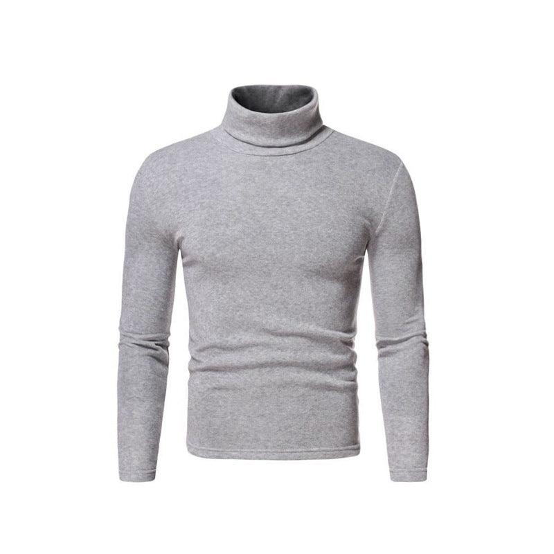 Mens Turtleneck Top Soft Knit Form Fitting