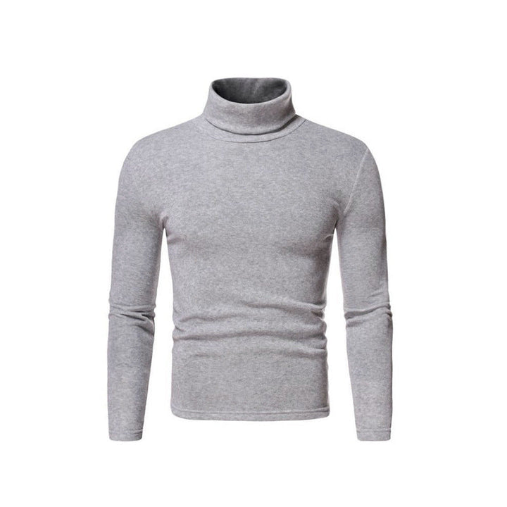 Mens Turtleneck Top Soft Knit Form Fitting