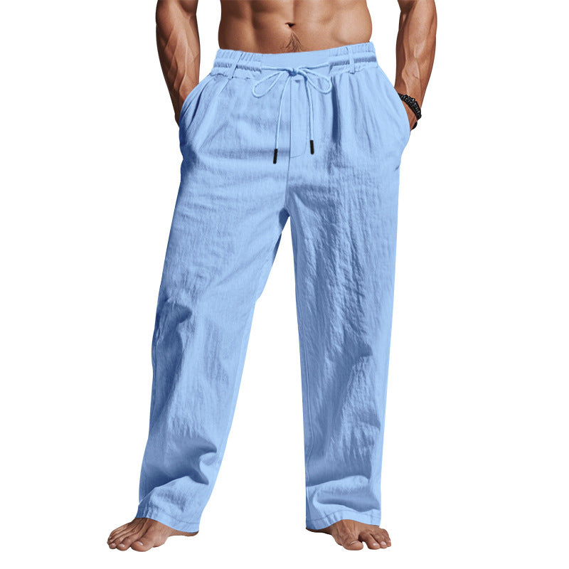 Mens Casual Full-Length Trousers Comfortable Fit