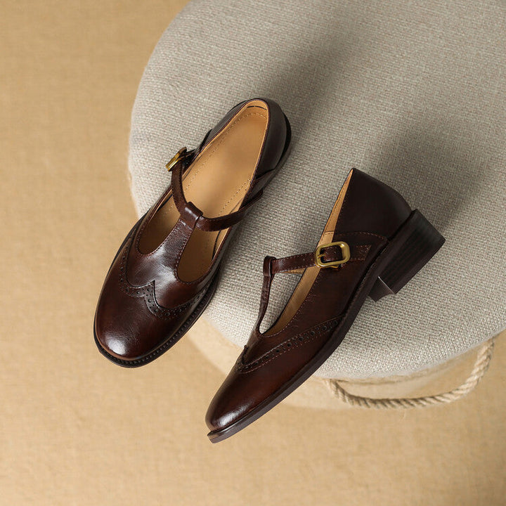 Womens Genuine Leather Shoes Classic Fit
