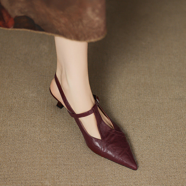 Womens Heels Genuine Leather Classic Fit
