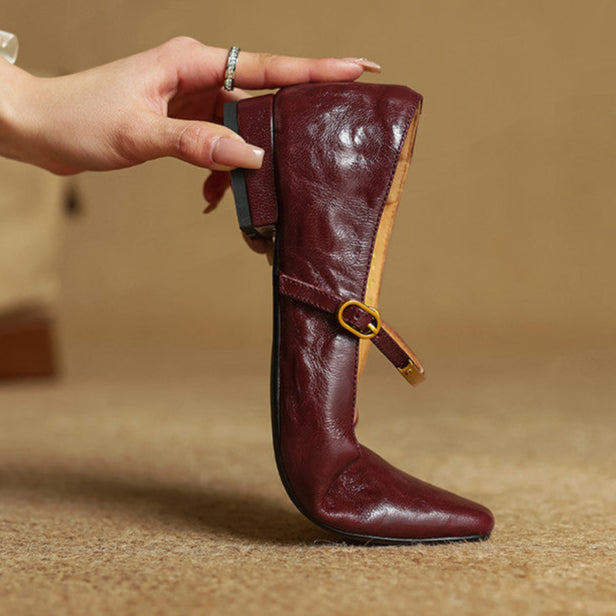 Womens Genuine Leather Pumps Classic Fit