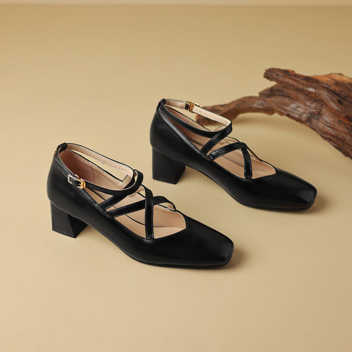 Womens Leather Heels Classic Fit