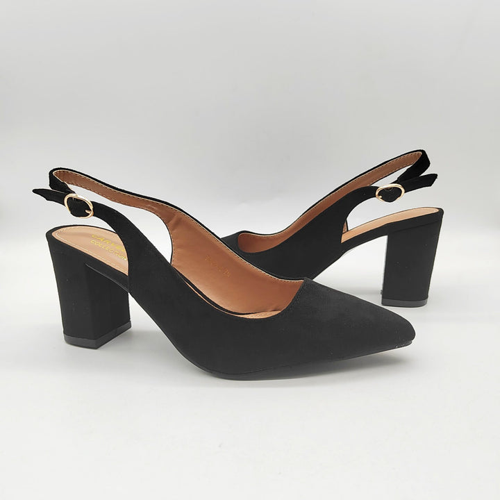 Womens Heeled Shoes Leather Pointed Toe