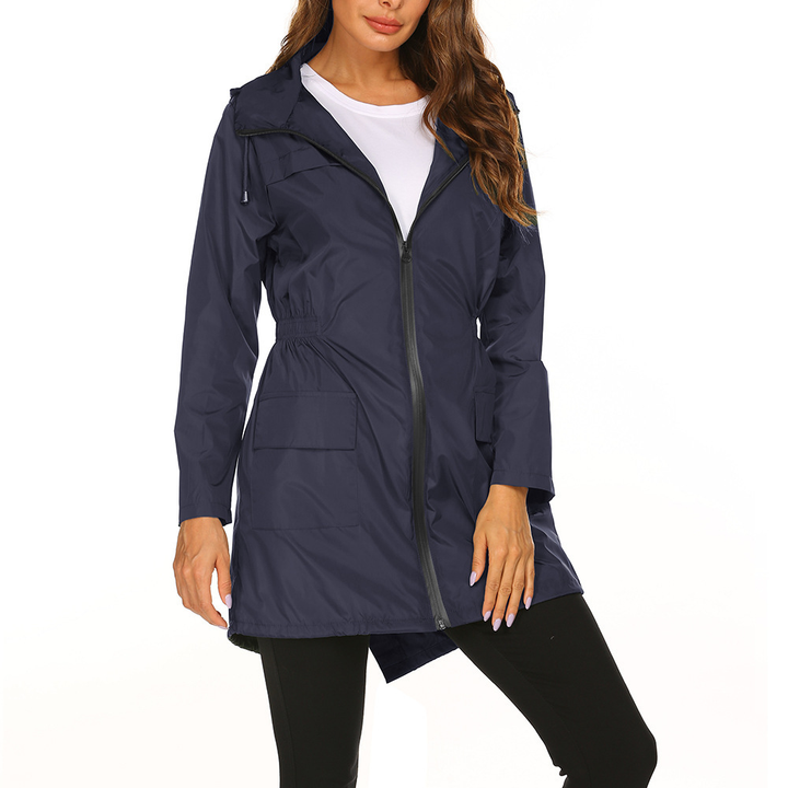 Womens Hooded Raincoat Waterproof Lightweight Fit