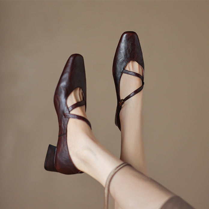 Womens Heels Genuine Leather Classic Fit